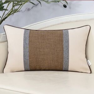 Yangest Coffee Brown Lumbar Pillow Cover